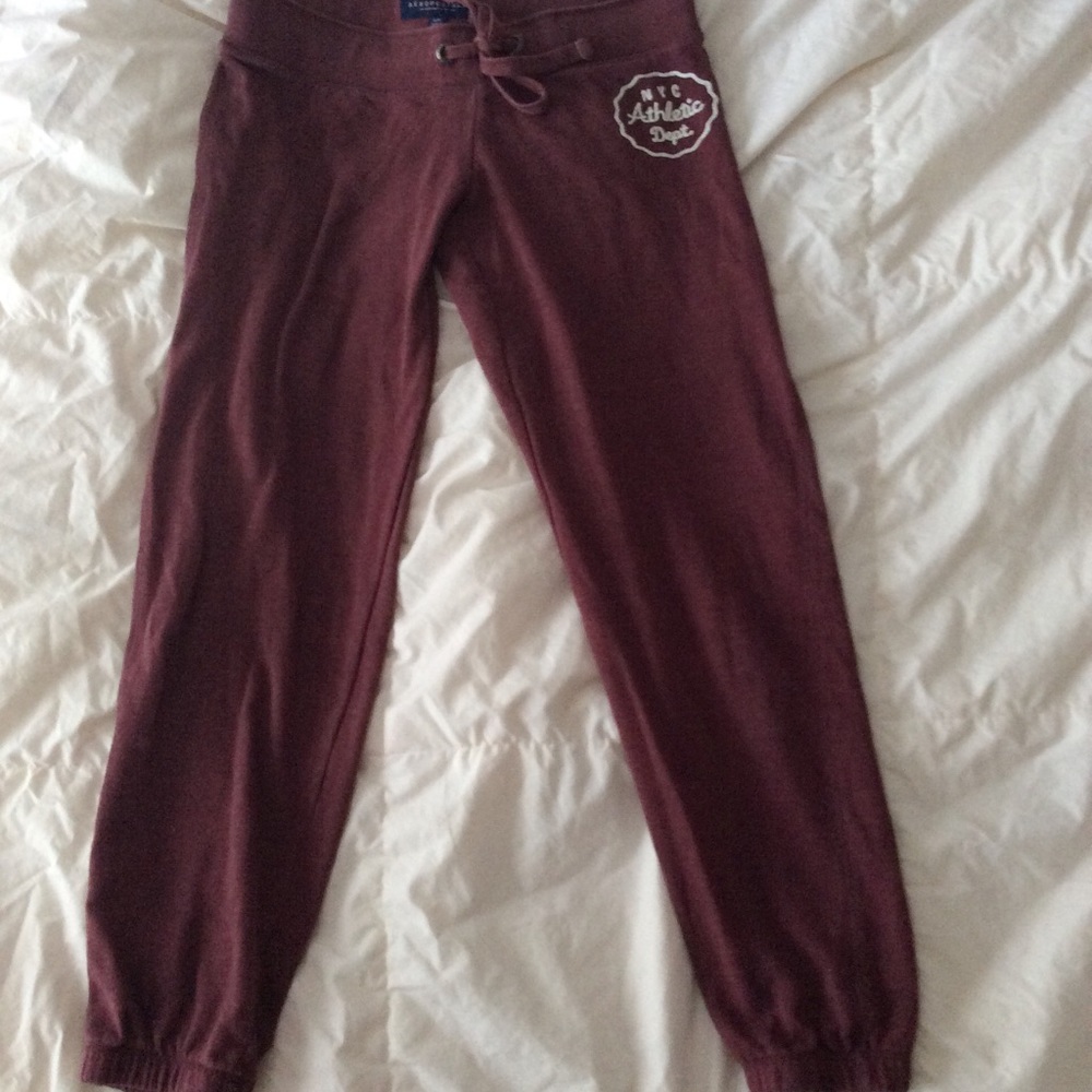 Aeropostale Burgundy sweatpants
